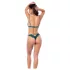 Mapalé - Strappy Floral Bra and Panty Set (Green) - L/XL
