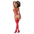 Mapalé - 3-Piece Cutout Bra Set (Red-Natural) - (S/M)