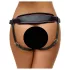 ZADO - leather bottom harness for strap-on dildo, BDSM (black, S-L)