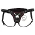 ZADO - leather bottom harness for strap-on dildo, BDSM (black, S-L)