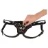 ZADO - leather bottom harness for strap-on dildo, BDSM (black, S-L)