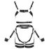 ZADO - multi‑piece leather harness set with cuffs - black