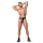 ZADO - leather chastity thong with 2 padlocks - black (S-2XL)
