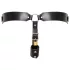 ZADO - leather chastity thong with 2 padlocks - black (S-2XL)