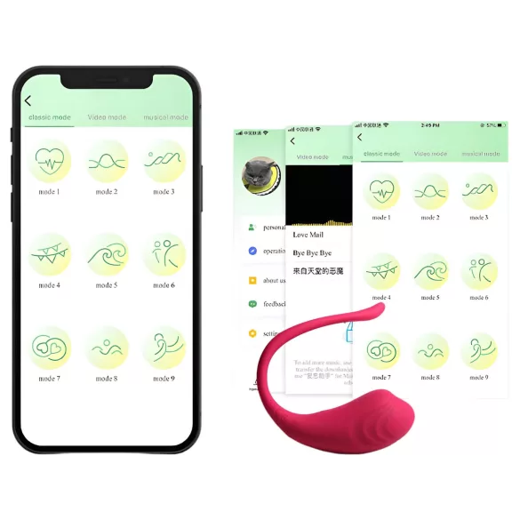 Funny Me - wearable smart vibrating egg (pink)