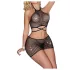 JSY 006 - glittery mini dress (black)