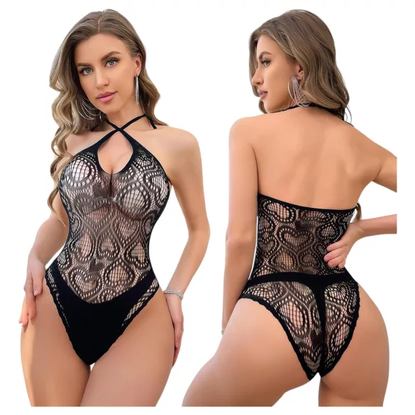 JSY 019 - black lace bodysuit