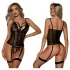 JSY 030 - lace-up lingerie set (black)