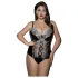 JSY 062 - black lace‑up lingerie set (XL-2XL)