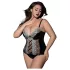 JSY 062 - black lace‑up lingerie set (XL-2XL)