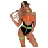 JSY 084 - female firefighter costume (black and green)