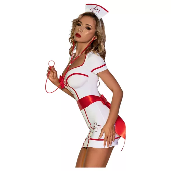 JSY 094 - nurse costume - white-red