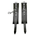 ZADO - Leather Wrist Cuffs with Carabiner (Black)