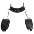 ZADO - Black Leather Collar with Cuffs
