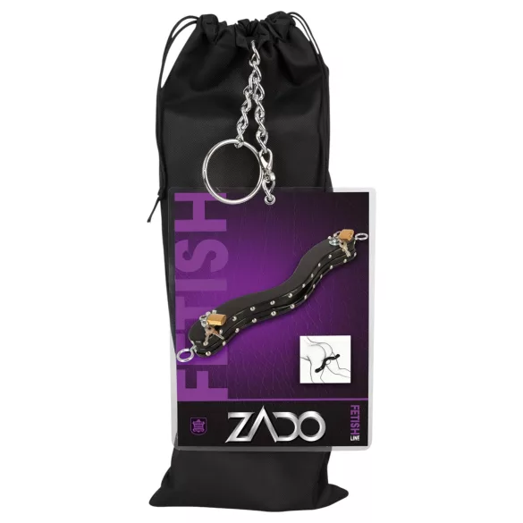 ZADO - leather-covered testicle stockade (black)