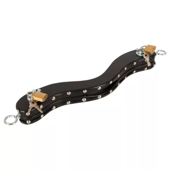ZADO - leather-covered testicle stockade (black)