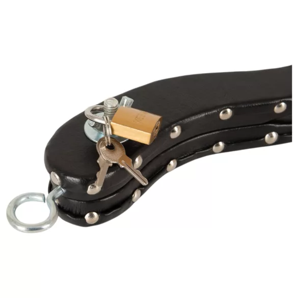 ZADO - leather-covered testicle stockade (black)