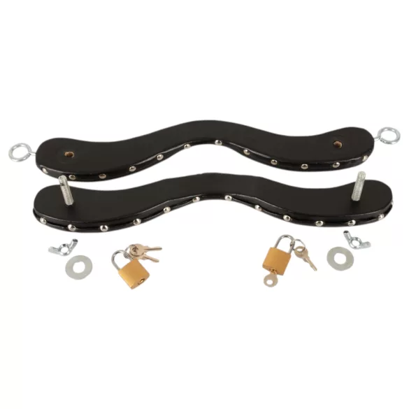 ZADO - leather-covered testicle stockade (black)