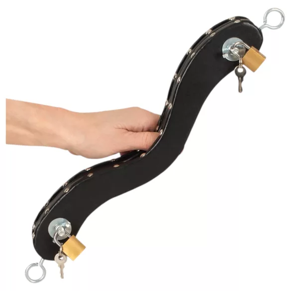 ZADO - leather-covered testicle stockade (black)