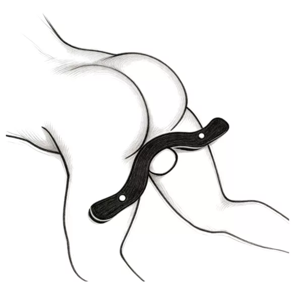 ZADO - leather-covered testicle stockade (black)
