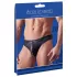 Svenjoyment - Shiny Men's Thong with Rhinestone Zipper (Black)