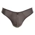 Svenjoyment - Shiny Men's Thong with Rhinestone Zipper (Black)