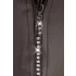 Svenjoyment - Shiny Men's Thong with Rhinestone Zipper (Black) - L