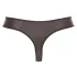 Svenjoyment - Shiny Men's Thong with Rhinestone Zipper (Black) - XL