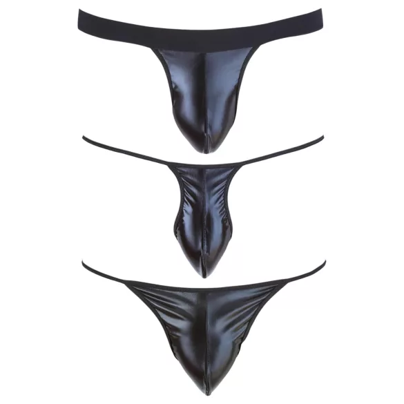 Svenjoyment - Men's Black Thong Set (3-Piece) S-L
