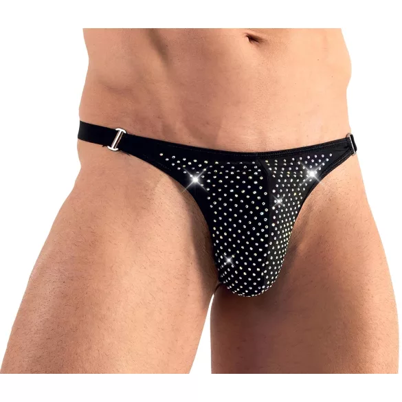 Svenjoyment - Men's Black Rhinestone Thong