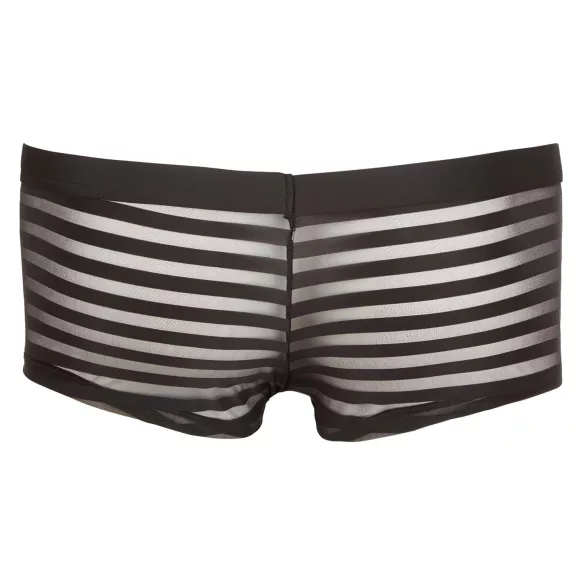 Transparent Striped Boxer Briefs (Black)  - XL
