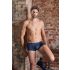 NEK - Blue Boxer Briefs with Black Lace-Up and Mesh Panels - M