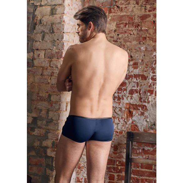 NEK - Blue Boxer Briefs with Black Lace-Up and Mesh Panels - M
