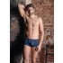 NEK - Blue Boxer Briefs with Black Lace-Up and Mesh Panels - L