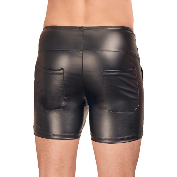 NEK - Men's Long Black Shorts with Metal Buckle - M