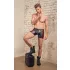 NEK - Black Boxer Briefs with Red Side Panels and Zipper - M