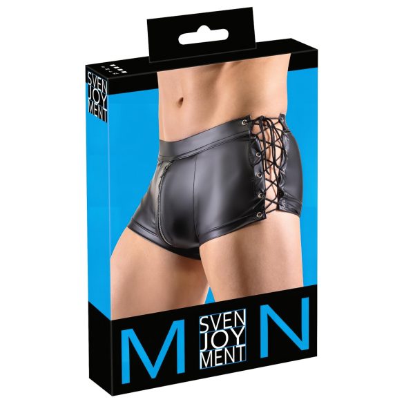 Svenjoyment - Lace-Up Matte Black Boxers - M