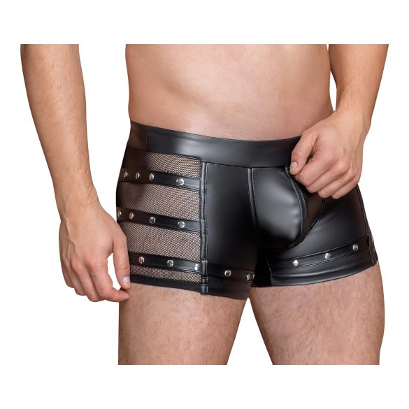 NEK - Black Boxer with Rivets and Zipper - L