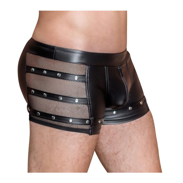 NEK - Black Boxer with Rivets and Zipper - L