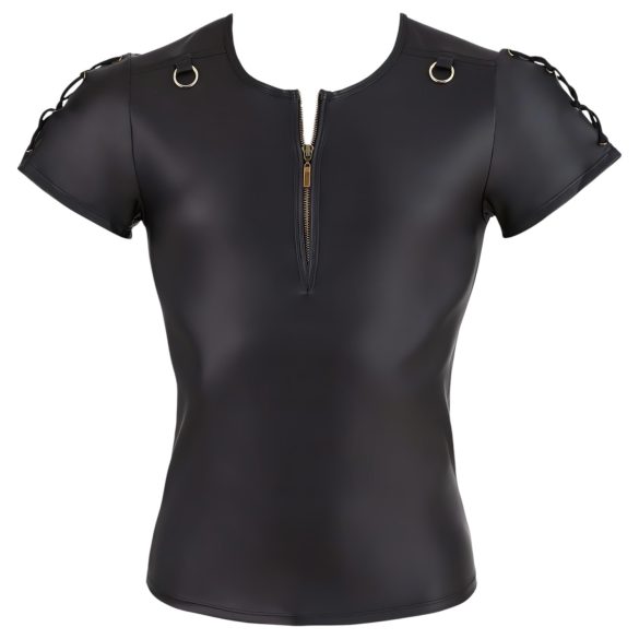 NEK - Matte Finish Men's Black Short Sleeve Top - M