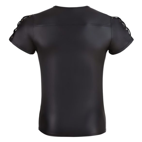 NEK - Matte Finish Men's Black Short Sleeve Top - L