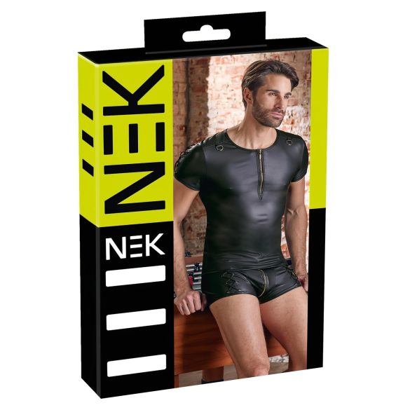 NEK - Matte Finish Men's Black Short Sleeve Top - 2XL
