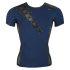 NEK - Men's Black Lace-Up Top with Fishnet Details (Blue) - L