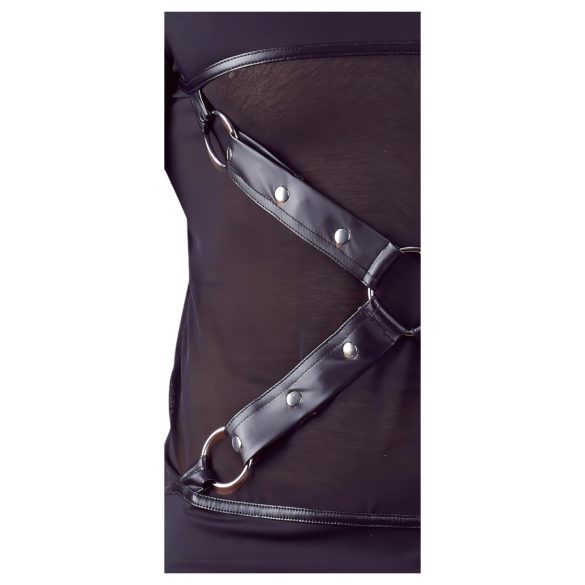 NEK - Cross-Strap Long Sleeve Men's Top (Black) - XL