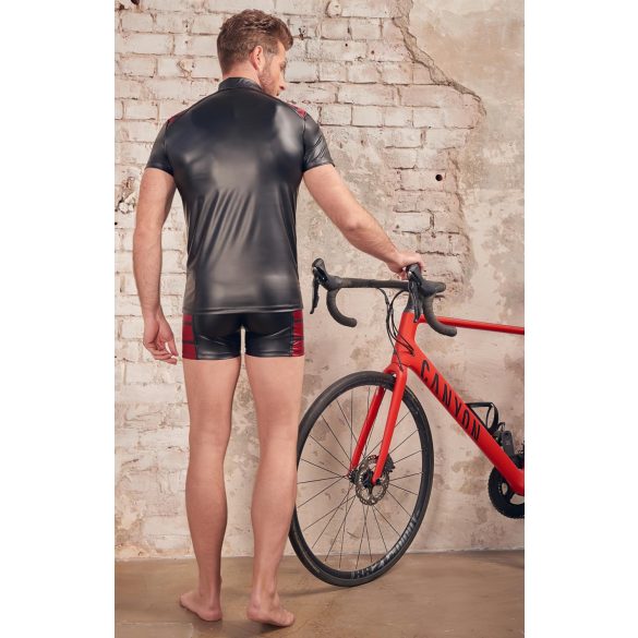 NEK - Men's Black Zip-Up Jacket with Red Accents - XL