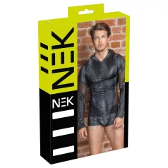 NEK - Men's Black Hoodie with Snake Print