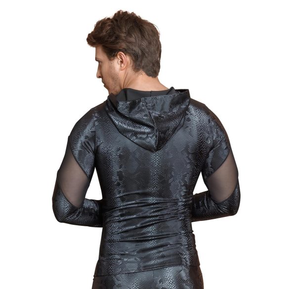 NEK - Men's Black Hoodie with Snake Print