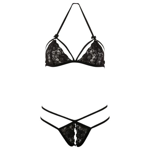 Cottelli - Open Lace Set (Black)  - M