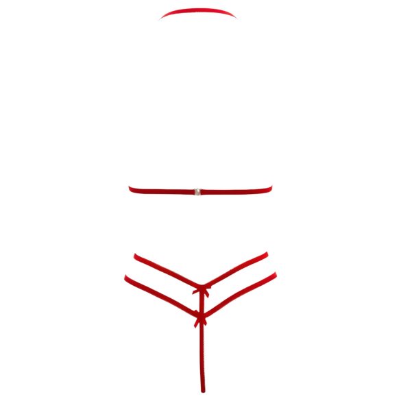 Cottelli - Open Lace Bra Set (Red) - L