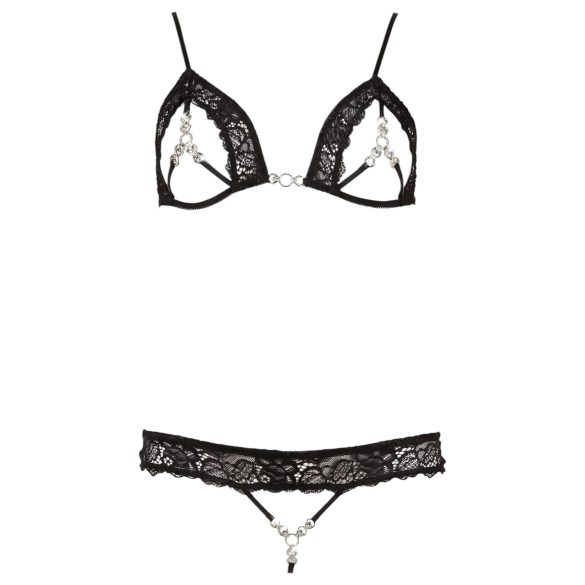 Abierta Fina - Extravagant Allure Bra Set - L